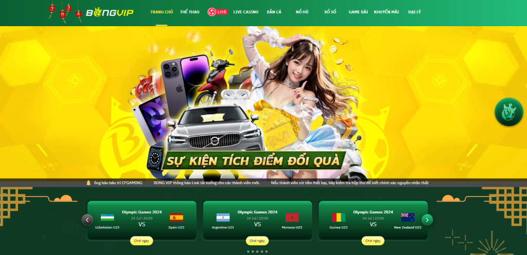 Trang chủ của Bongvip